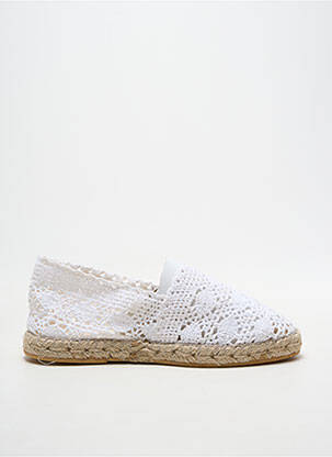 Espadrilles bout rond talon plat jusqu'à 3cm blanc LA MAISON DE L'ESPADRILLE femme