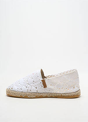 Espadrilles bout rond talon plat jusqu'à 3cm blanc LA MAISON DE L'ESPADRILLE femme