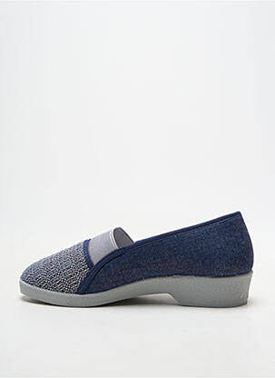 Chaussons/pantoufles bout rond talon plat jusqu'à 3cm bleu FARGEOT femme