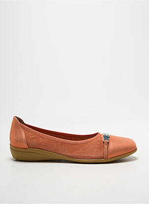 Ballerines tissage satiné talon plat jusqu'à 3cm orange EMILIE KARSTON femme