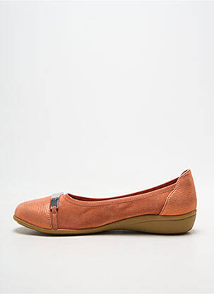 Ballerines tissage satiné talon plat jusqu'à 3cm orange EMILIE KARSTON femme