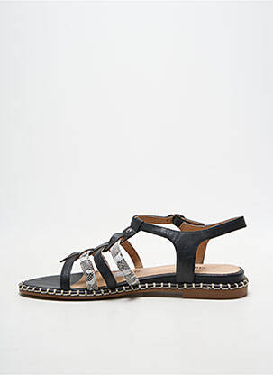 Sandales/nu pieds chiquet talon plat jusqu'à 3cm noir EMILIE KARSTON femme