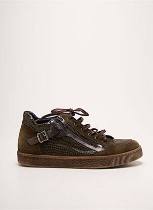 Baskets fermeture zip et lacets talon plat jusqu'à 3cm vert DORKING femme