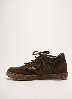 Baskets fermeture zip et lacets talon plat jusqu'à 3cm vert DORKING femme