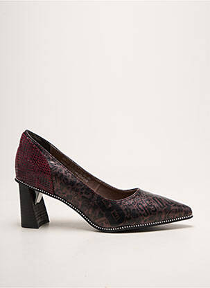 Escarpins tissage satiné talon de 7 à 9cm violet LAURA VITA femme