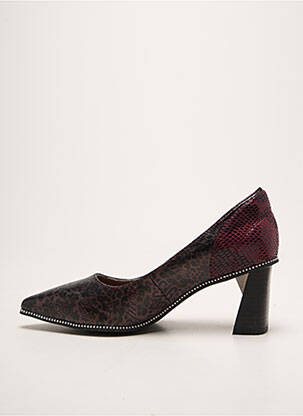 Escarpins tissage satiné talon de 7 à 9cm violet LAURA VITA femme