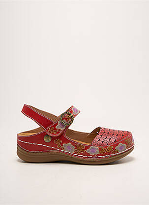 Sandales/nu pieds type de semelle amortissante talon de 4 à 6cm rouge LAURA VITA femme