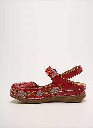 Sandales/nu pieds type de semelle amortissante talon de 4 à 6cm rouge LAURA VITA femme