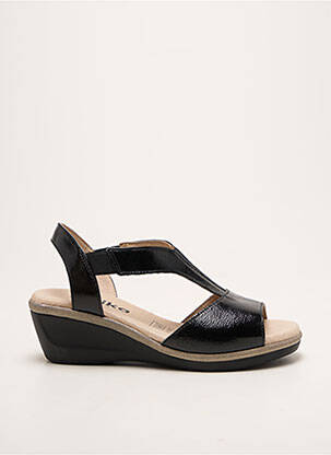Sandales/nu pieds bout ouvert talon de 4 à 6cm noir ARTIKA SOFT femme
