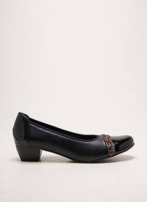 Escarpins tissage satiné talon de 4 à 6cm noir INEA femme