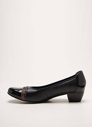 Escarpins tissage satiné talon de 4 à 6cm noir INEA femme