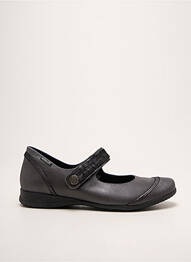 Ballerines fermeture scratch talon plat jusqu'à 3cm gris MEPHISTO femme