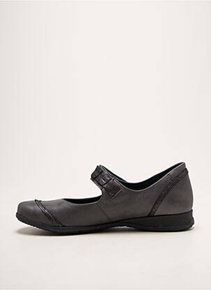 Ballerines fermeture scratch talon plat jusqu'à 3cm gris MEPHISTO femme
