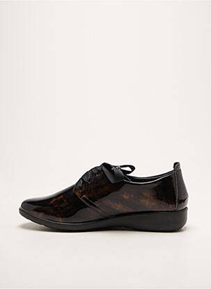 Derbies matière lisse talon plat jusqu'à 3cm marron INEA femme