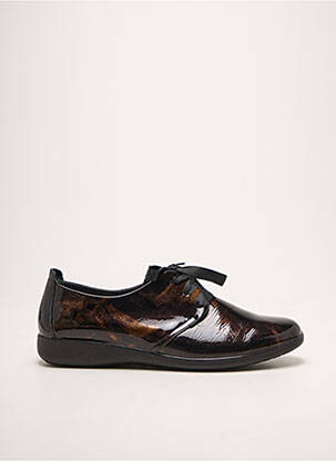 Derbies matière lisse talon plat jusqu'à 3cm marron INEA femme