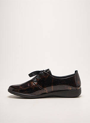 Derbies matière lisse talon plat jusqu'à 3cm marron INEA femme