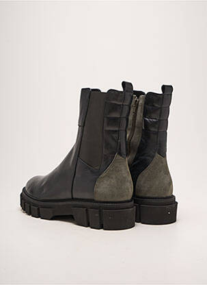 Bottines/boots tissage satiné talon de 4 à 6cm vert SOFTWAVES femme