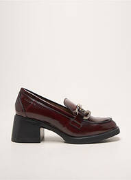 Mocassins matière lisse talon de 4 à 6cm rouge WONDERS femme