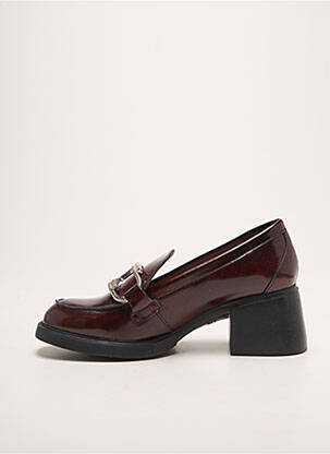 Mocassins carré talon de 4 à 6cm rouge WONDERS femme