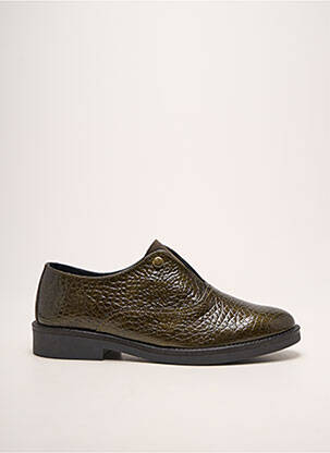 Derbies bout rond talon plat jusqu'à 3cm vert REQINS femme