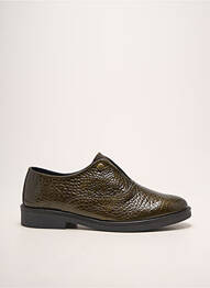 Derbies tissage vernis talon plat jusqu'à 3cm vert REQINS femme