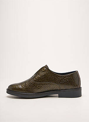 Derbies bout rond talon plat jusqu'à 3cm vert REQINS femme