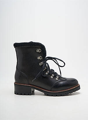 Bottines/boots fourrée talon de 4 à 6cm noir HOOPER SHOES femme