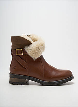 Bottines/boots fourrée talon de 4 à 6cm marron HOOPER SHOES femme