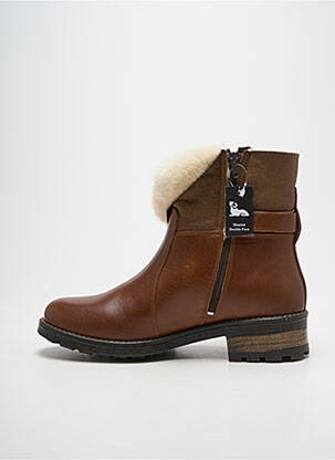Bottines/boots fourrée talon de 4 à 6cm marron HOOPER SHOES femme