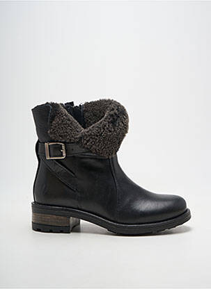 Bottines/boots fourrée talon de 4 à 6cm noir HOOPER SHOES femme