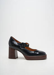 Escarpins tissage satiné talon de 7 à 9cm noir MAM'ZELLE femme