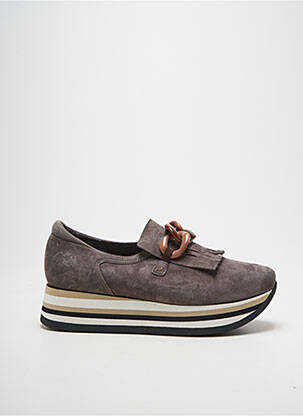 Mocassins type de semelle amortissante talon de 4 à 6cm gris SOFTWAVES femme