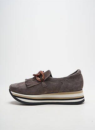 Mocassins type de semelle amortissante talon de 4 à 6cm gris SOFTWAVES femme