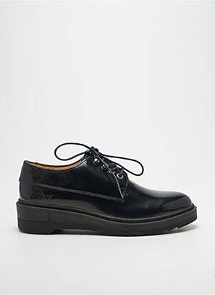 Derbies tissage satiné talon plat jusqu'à 3cm noir KICKERS femme