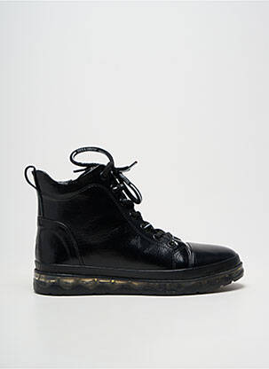 Bottines/boots tissage satiné talon plat jusqu'à 3cm noir COCO ET ABRICOT femme