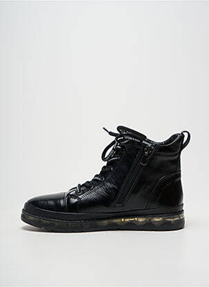 Bottines/boots tissage satiné talon plat jusqu'à 3cm noir COCO ET ABRICOT femme