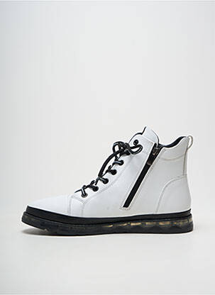 Bottines/boots bout rond talon plat jusqu'à 3cm blanc COCO ET ABRICOT femme