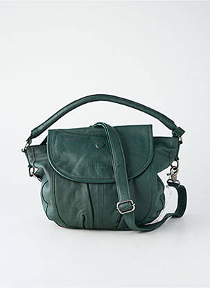 Sac doublure textile forme rectangulaire vert LEA.TONI femme