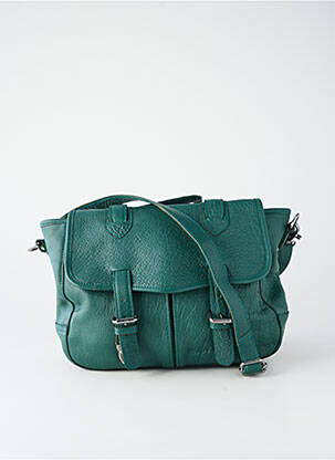 Sac doublure textile forme rectangulaire vert LEA.TONI femme