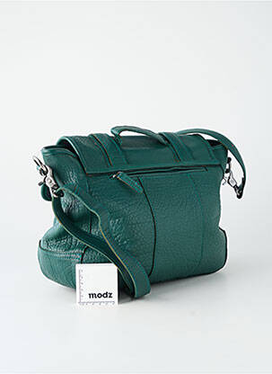 Sac doublure textile forme rectangulaire vert LEA.TONI femme