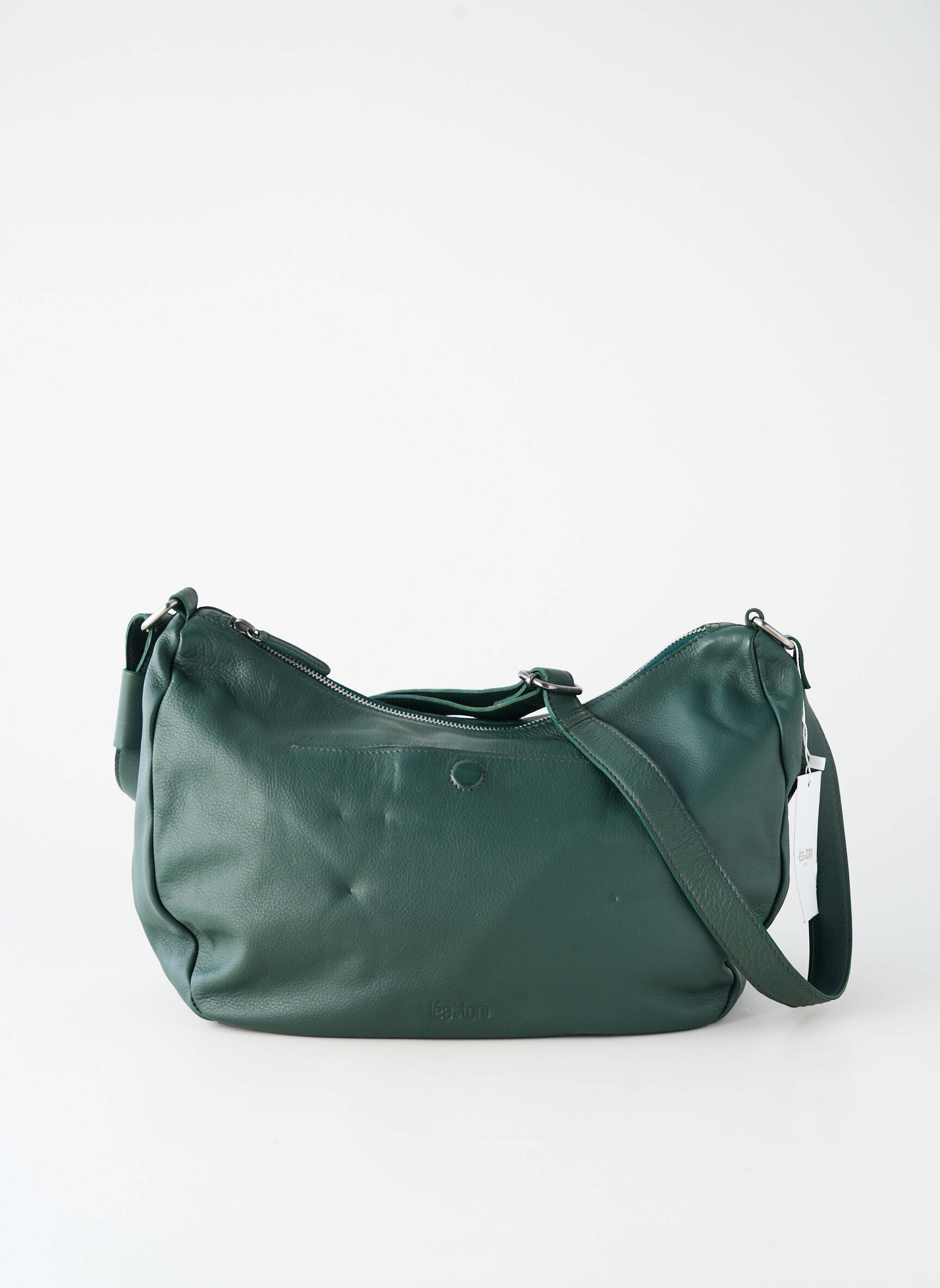 Sac fermeture zippée forme rectangulaire vert LEA.TONI femme