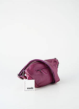 Sac fermeture zippée forme rectangulaire violet LEA.TONI femme