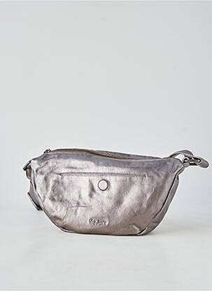 Sac doublure textile forme rectangulaire argent LEA.TONI femme