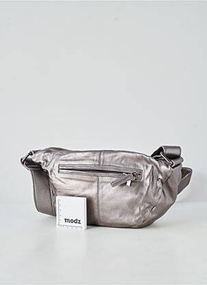 Sac doublure textile forme rectangulaire argent LEA.TONI femme
