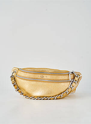 Sac fermeture zippée banane or MILA LOUISE femme