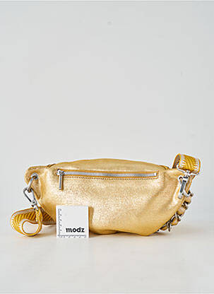 Sac fermeture zippée banane or MILA LOUISE femme