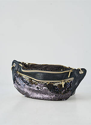 Sac doublure textile banane noir MILA LOUISE femme