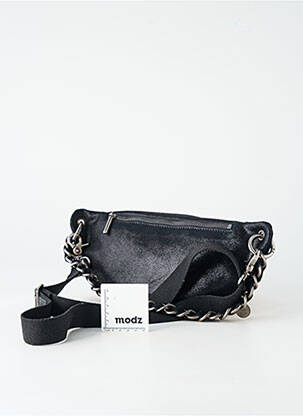 Sac fermeture zippée banane noir MILA LOUISE femme