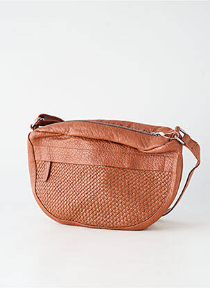 Sac multipoches forme rectangulaire marron LEA.TONI femme