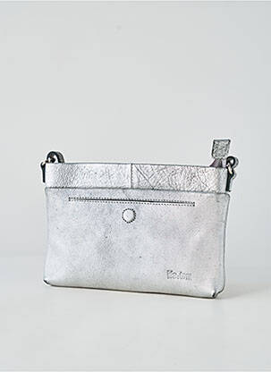 Sac doublure textile forme rectangulaire argent LEA.TONI femme